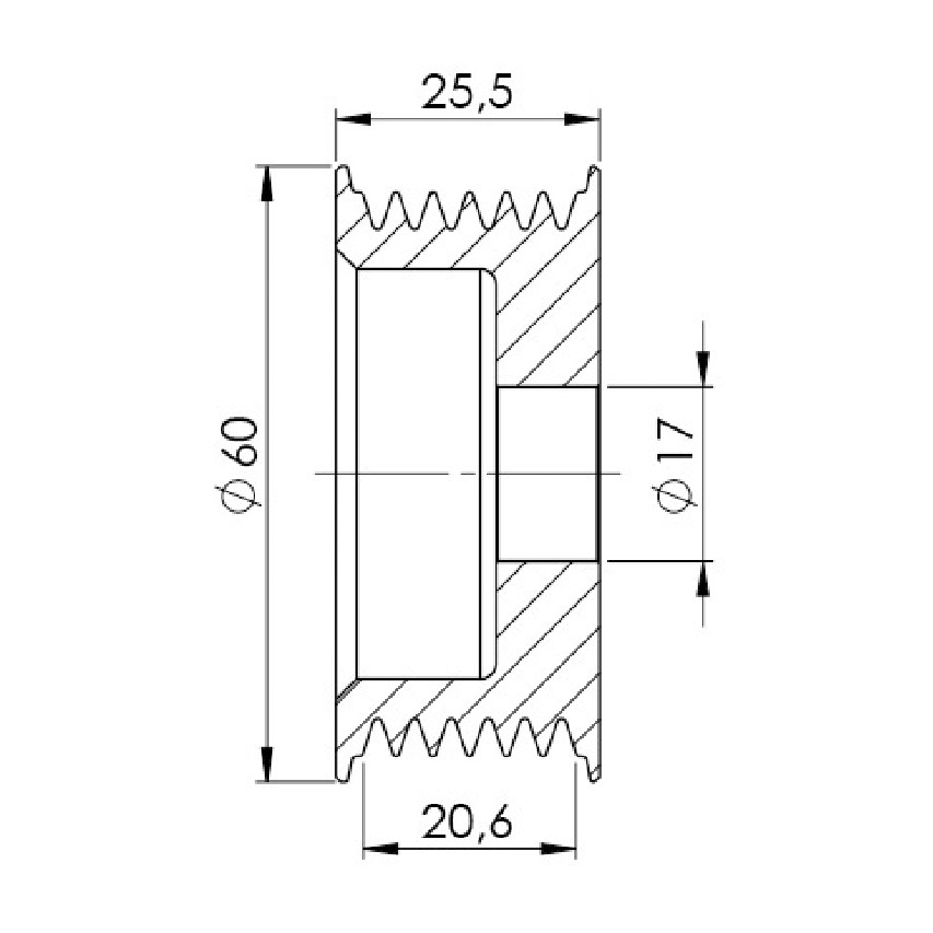 Polia para Alternador para Toyota Corolla - Unifap - 3.507