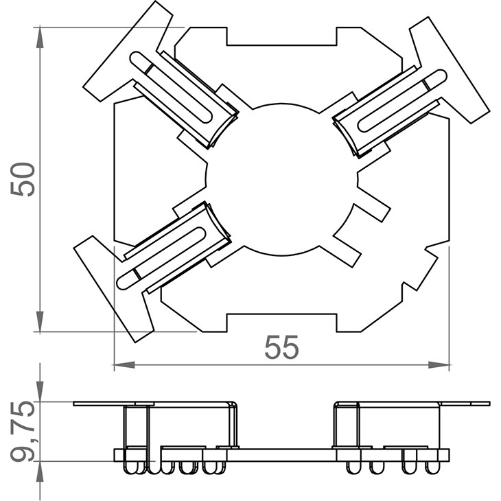 Porta Escovas para Motor de Limpador com 3 Escovas para Chevrolet Chevette e Monza - Unifap - 6.601/3