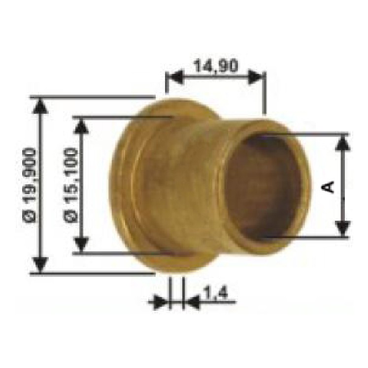 Bucha para Motor de Partida 10 Unidades - Unifap - BC1-0061-00