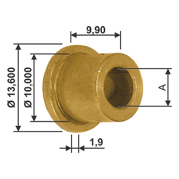 Bucha para Motor de Partida 10 Unidades - Unifap - BC1-0104-00
