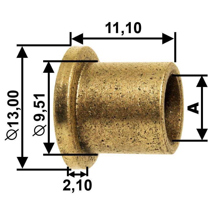 Bucha para Motor de Partida 10 Unidades - Unifap - BC1-0177-00