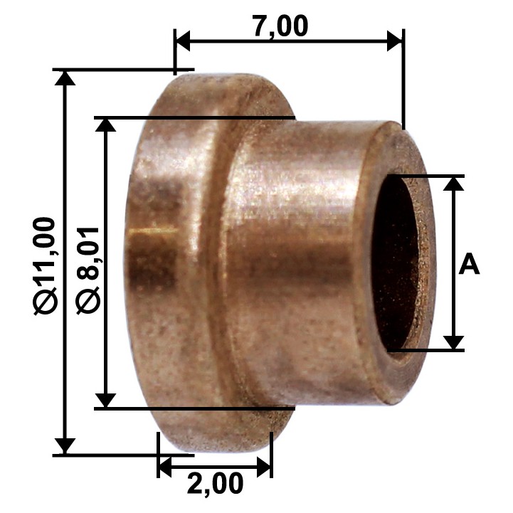 Bucha para Motor de Partida 10 Unidades - Unifap - BC1-0201-00