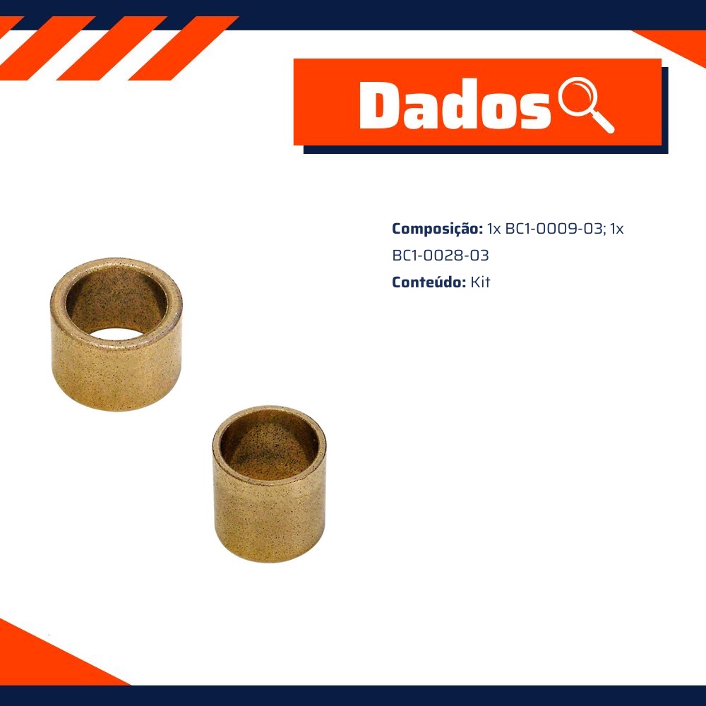 Kit de Buchas para Motor de Partida - Unifap - KT-0005-03