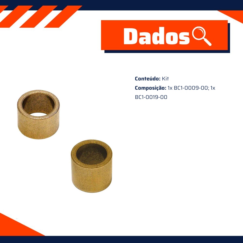 Kit de Buchas para Motor de Partida - Unifap - KT-0024-00