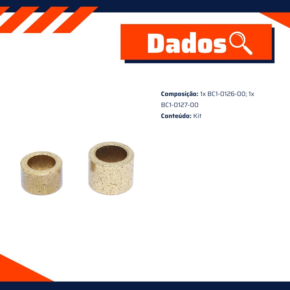 Kit de Buchas para Motor de Partida - Unifap - KT-0100-00