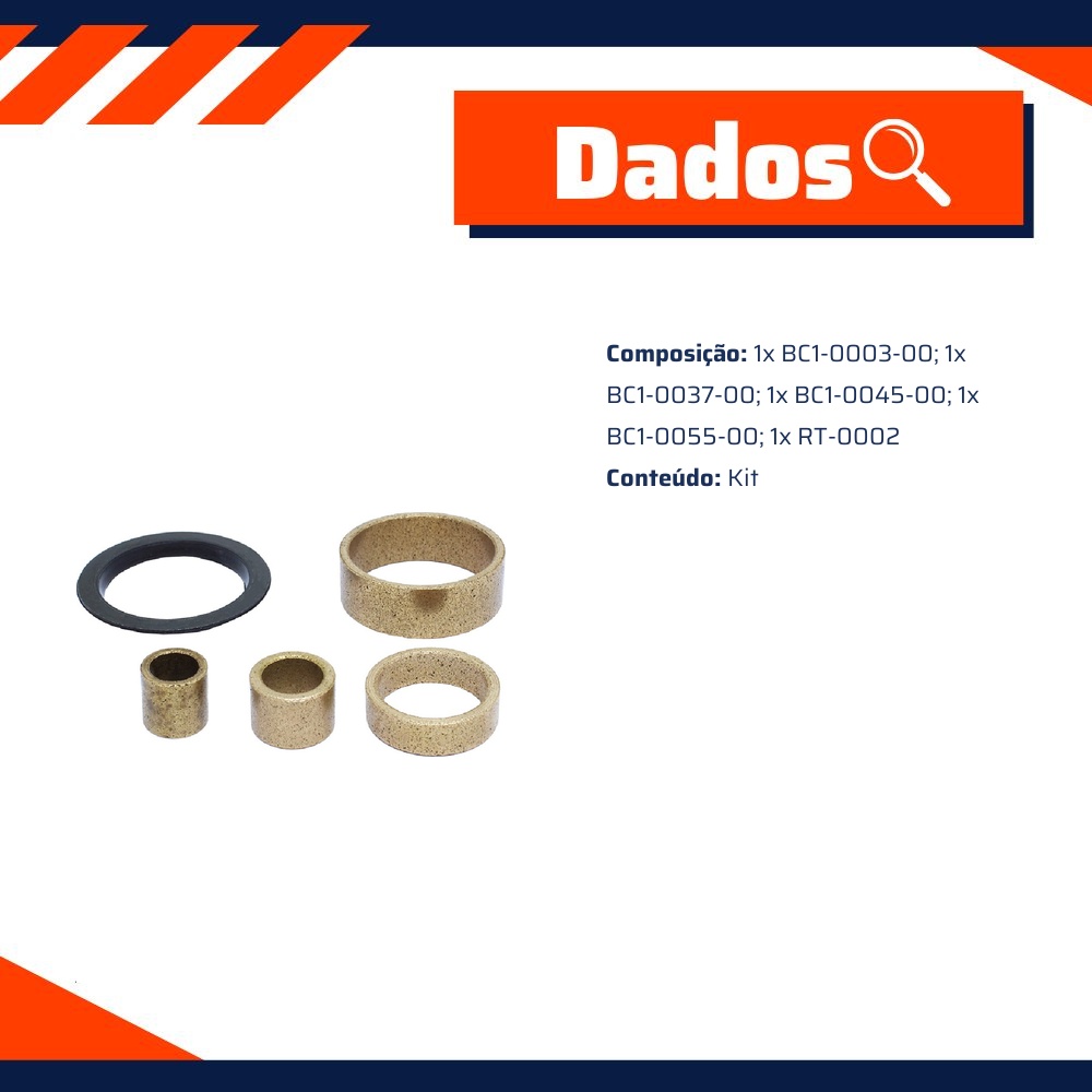 Kit de Buchas com Reparo para Motor de Partida - Unifap - KT-0107-00