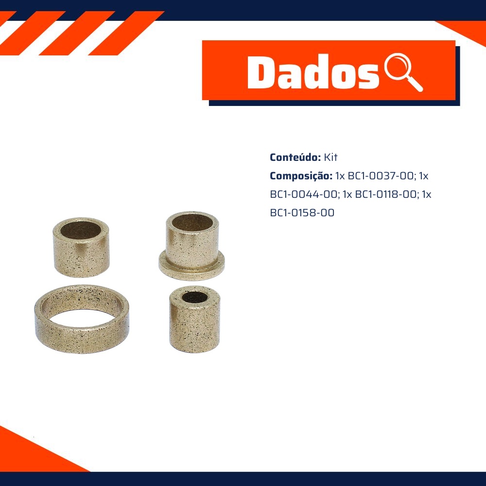 Kit de Buchas para Motor de Partida - Unifap - KT-0151-00