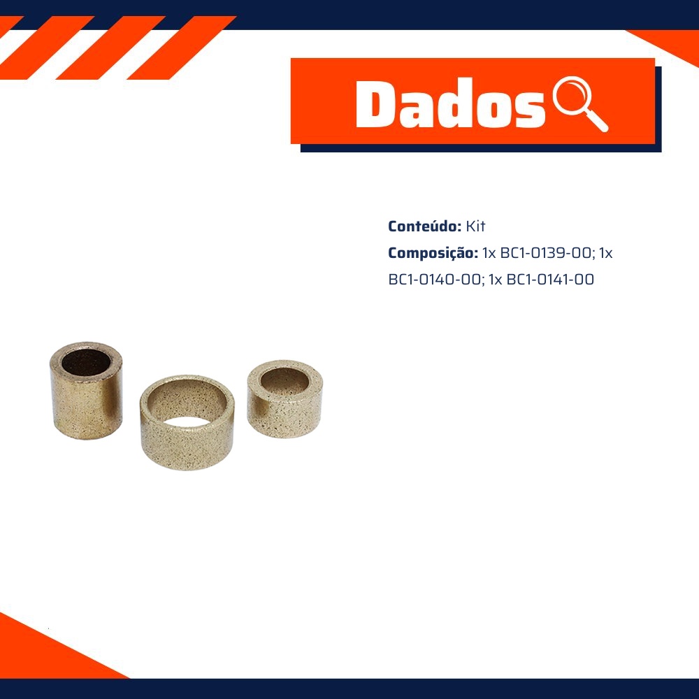 Kit de Buchas para Motor de Partida - Unifap - KT-0169-00