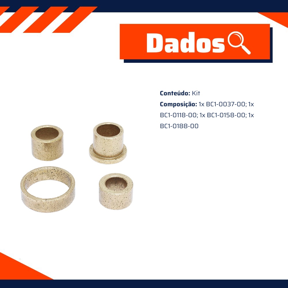 Kit de Buchas para Motor de Partida - Unifap - KT-0253-00