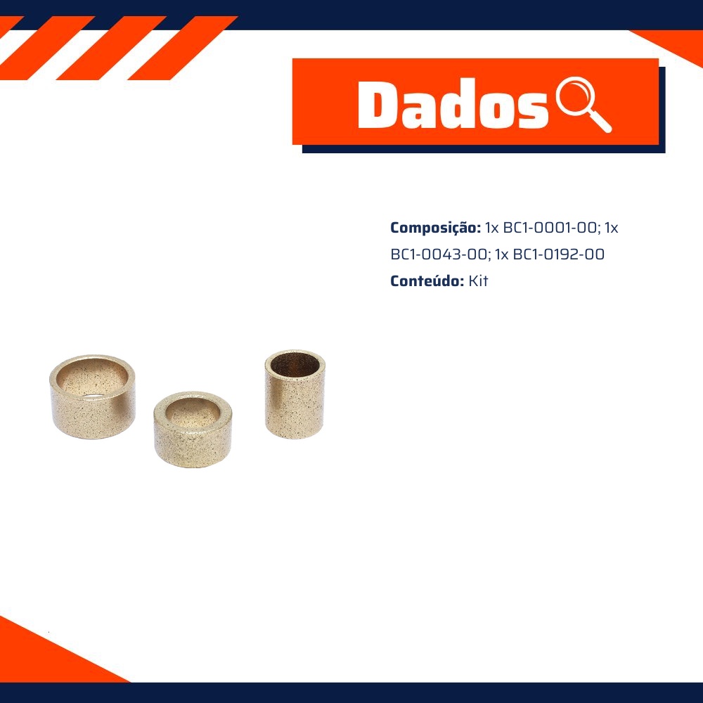 Kit de Buchas para Motor de Partida - Unifap - KT-0266-00