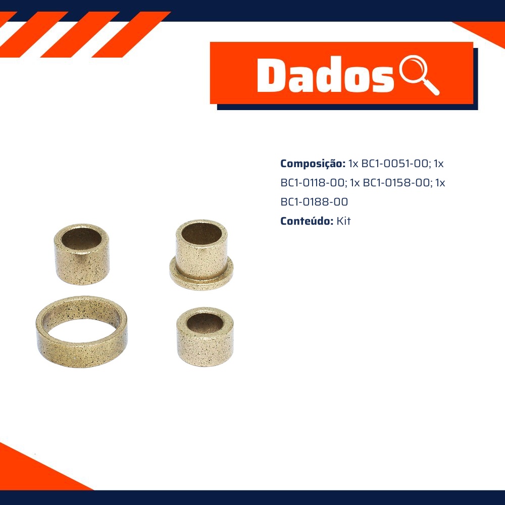Kit de Buchas para Motor de Partida - Unifap - KT-0271-00
