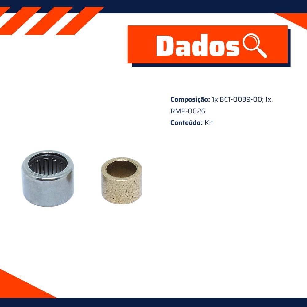 Kit de Buchas com Rolamento para Motor de Partida - Unifap - KT-0289-00