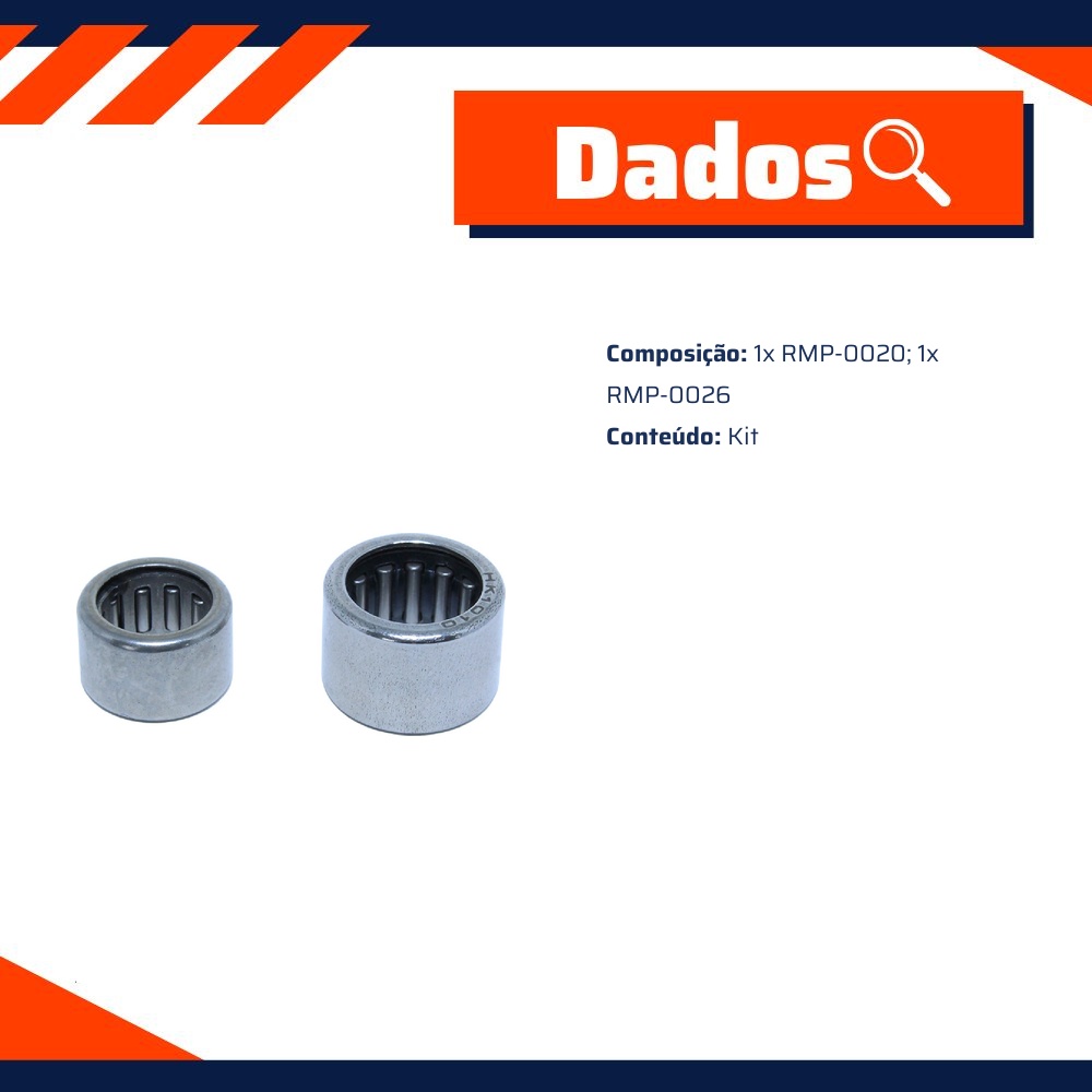 Kit de Rolamentos para Motor de Partida - Unifap - KT-0318-00