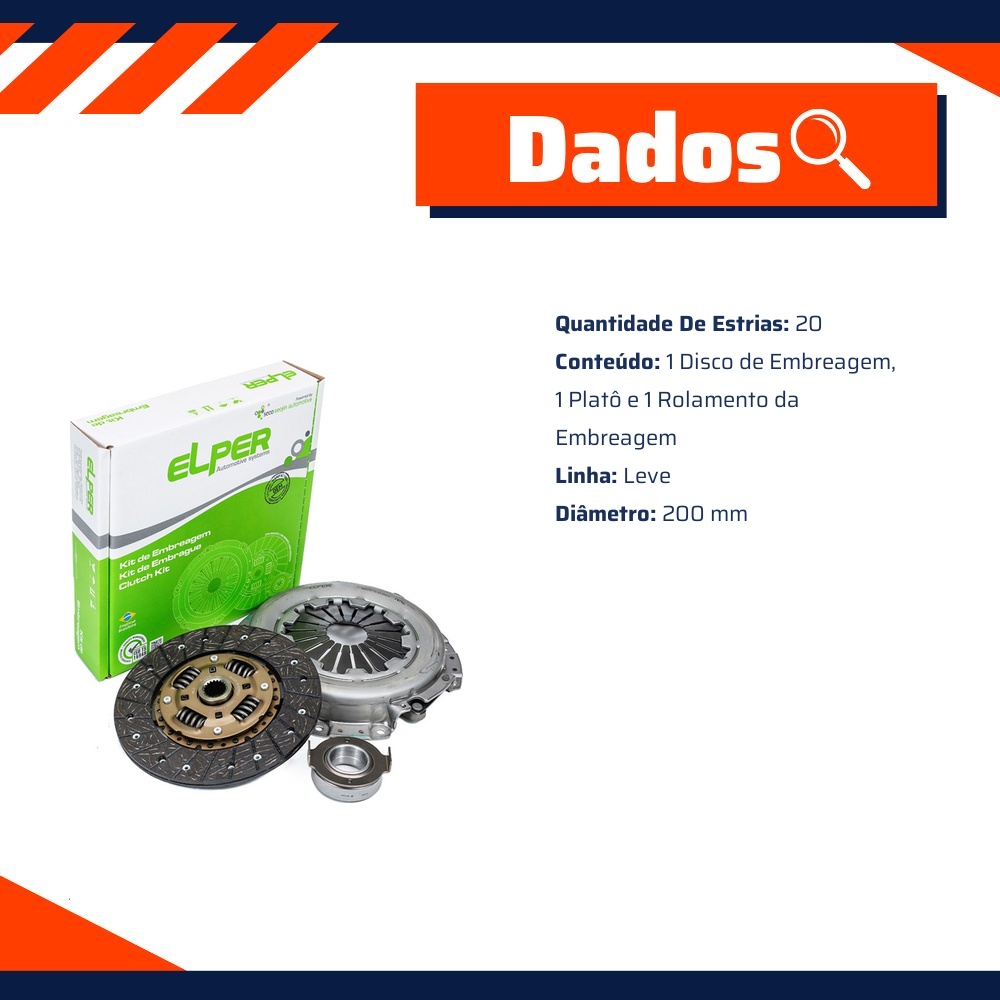 Kit de Embreagem para Suzuki Swift - Elper - 80 156