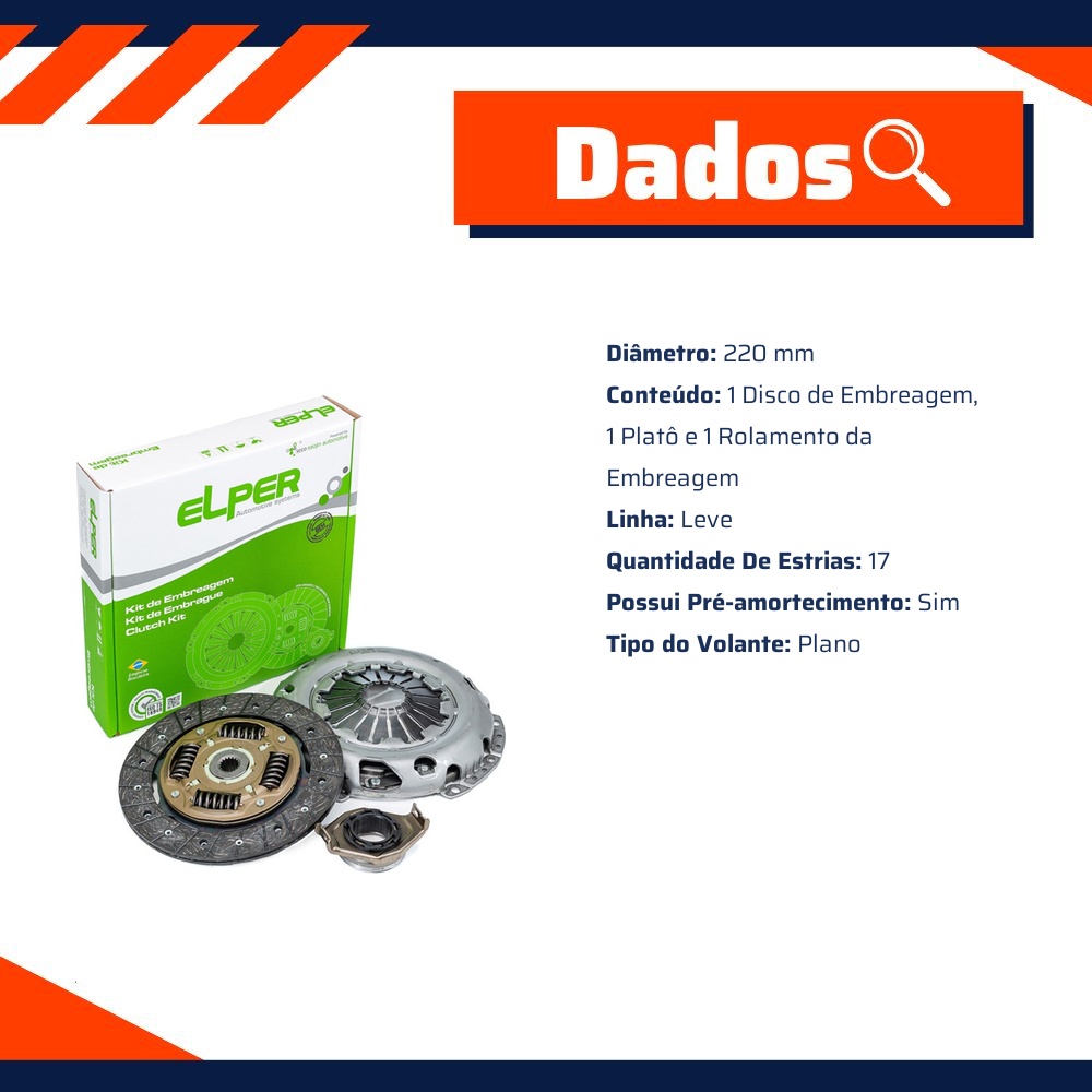 Kit de Embreagem para Ford Escort e Escort SW - Elper - 80 236