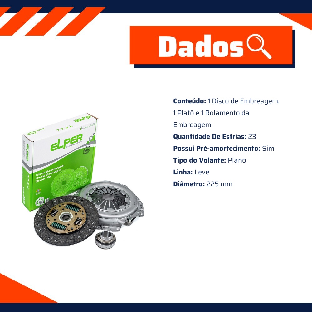 Kit de Embreagem para Mitsubishi L200 - Elper - 80 378