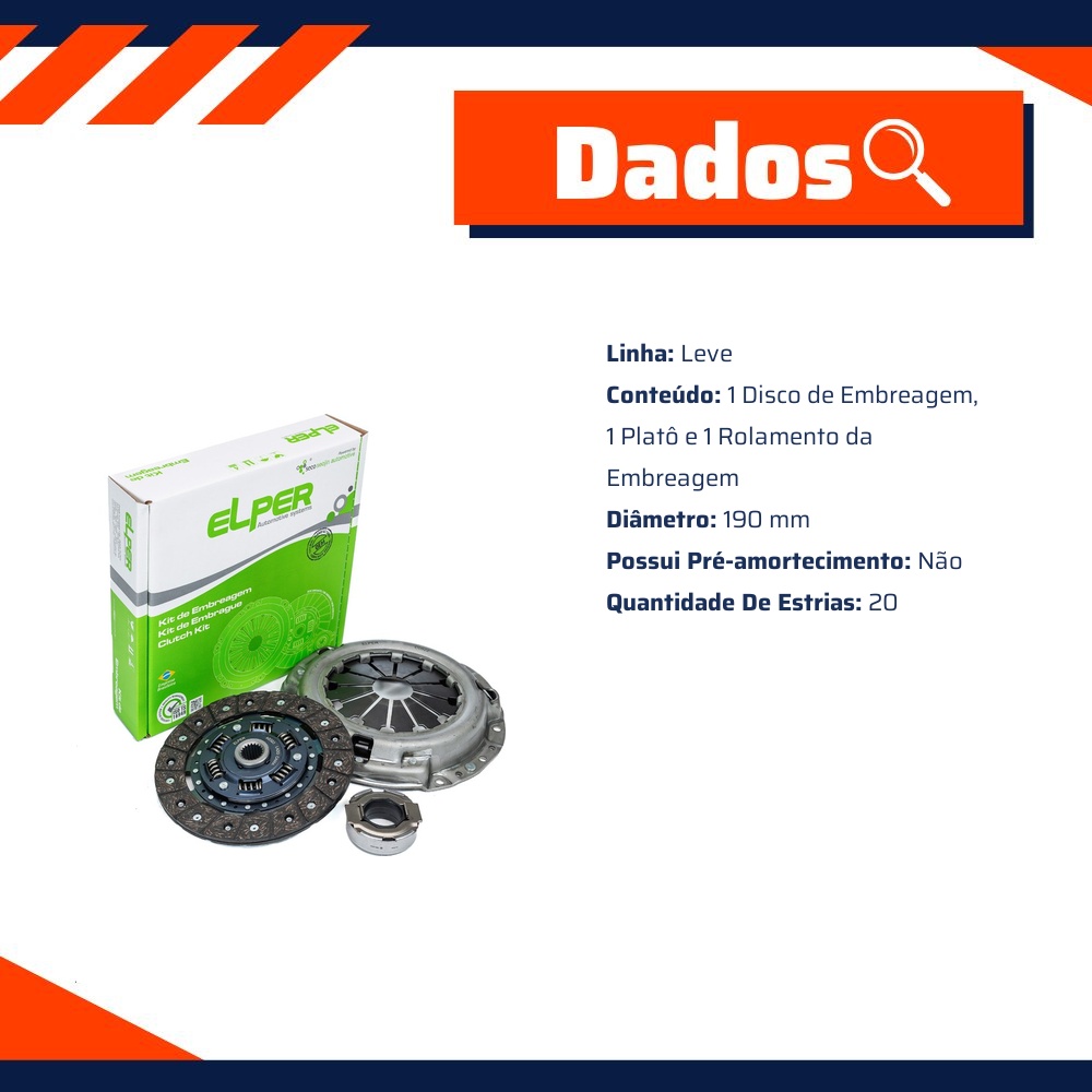 Kit de Embreagem para Lifan Foison - Elper - 80 429