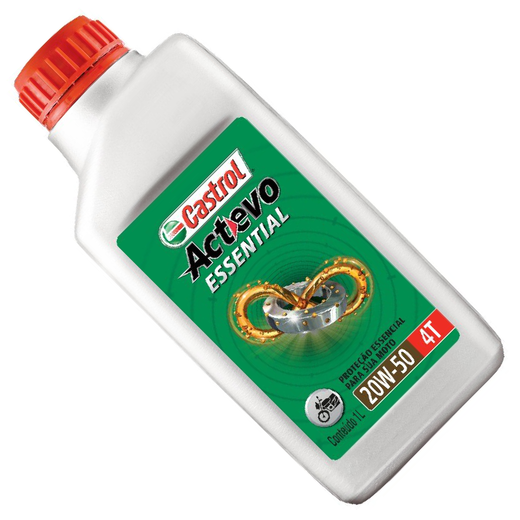 Óleo de Motor para Moto Actevo Essential 20W50 API SL Mineral 1L - Castrol - 3419247