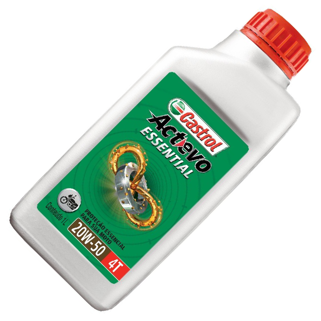 Óleo de Motor para Moto Actevo Essential 20W50 API SL Mineral 1L - Castrol - 3419247