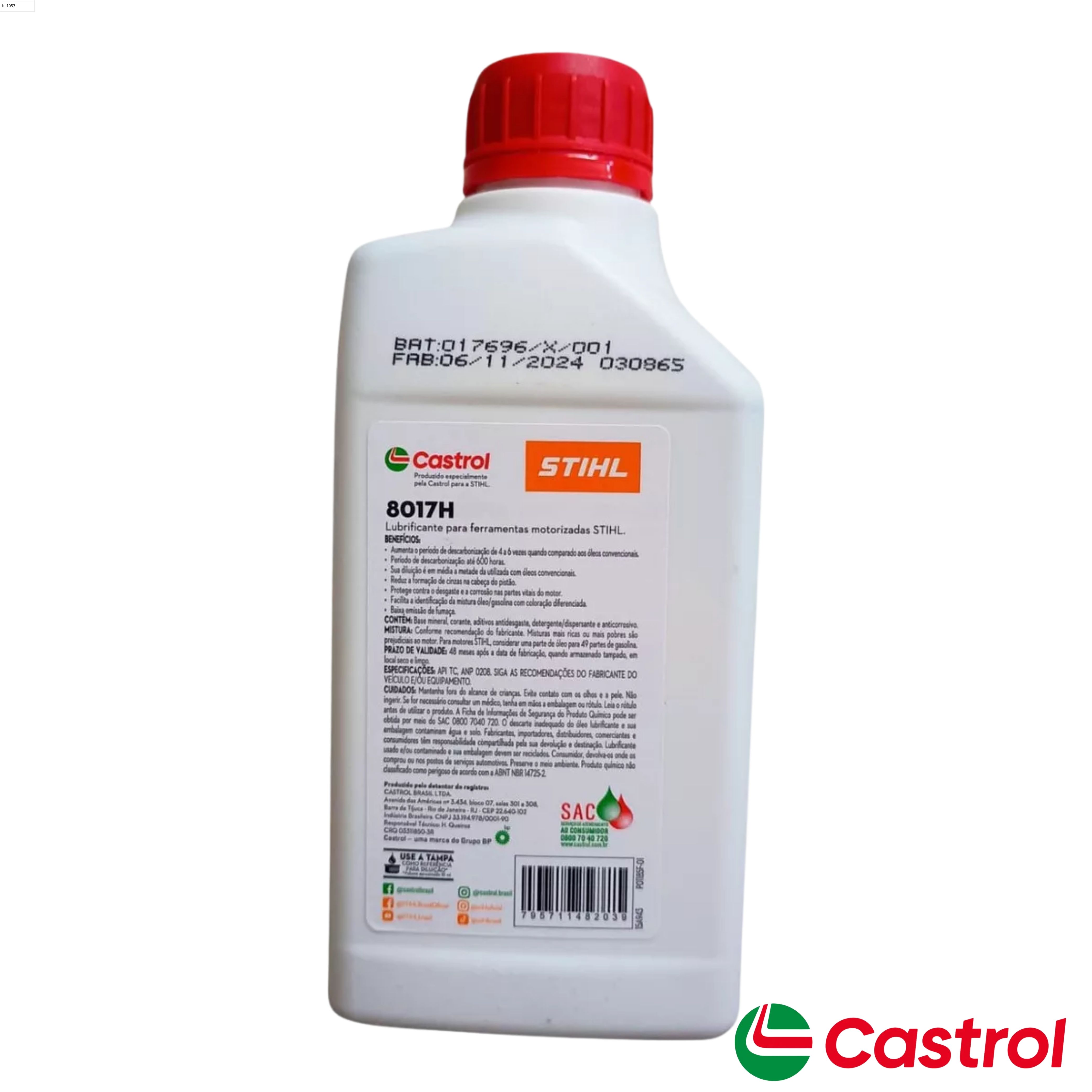 Óleo para Motosserras 2T Stihl 8017H 500mL - Castrol - 3413095