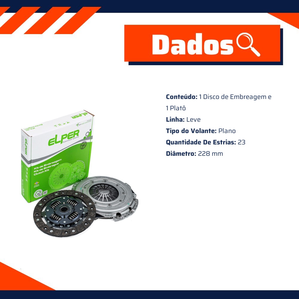 Kit de Embreagem para Ford Focus - Elper - 70 277