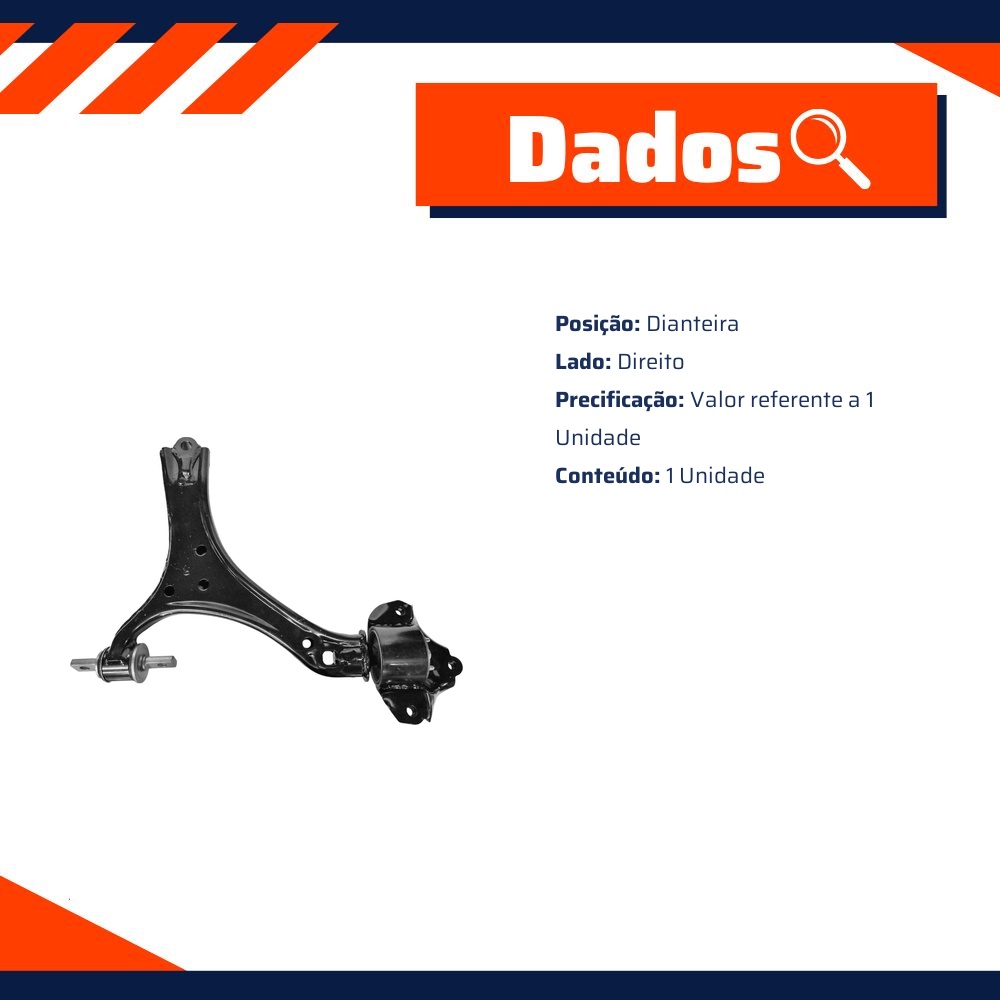 Bandeja Dianteira Lado Direito para Honda Accord - MetalSystem - 08001DMS