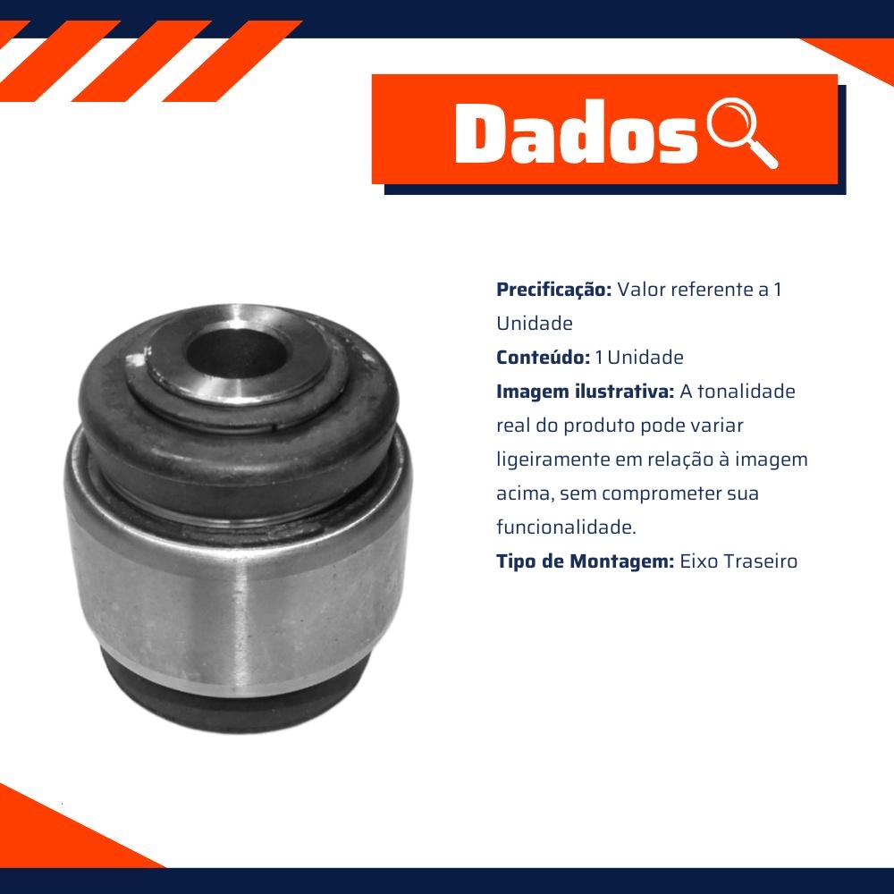 Bucha do Eixo Traseiro para Chevrolet Vectra - MetalSystem - 04920+MS