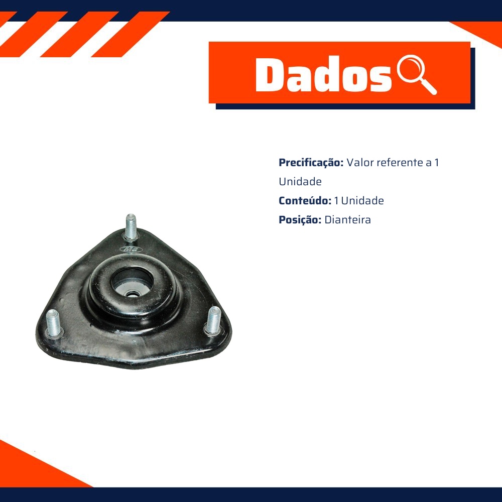 Coxim do Amortecedor Dianteiro para Mitsubishi Airtrek - MetalSystem - 32080+MS