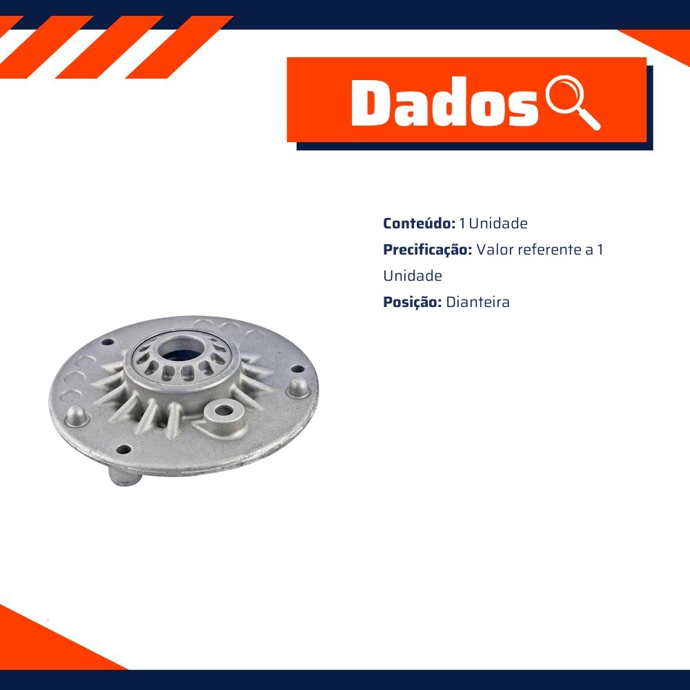 Coxim do Amortecedor Dianteiro para Mini Cooper e One - MetalSystem - 31532+MS