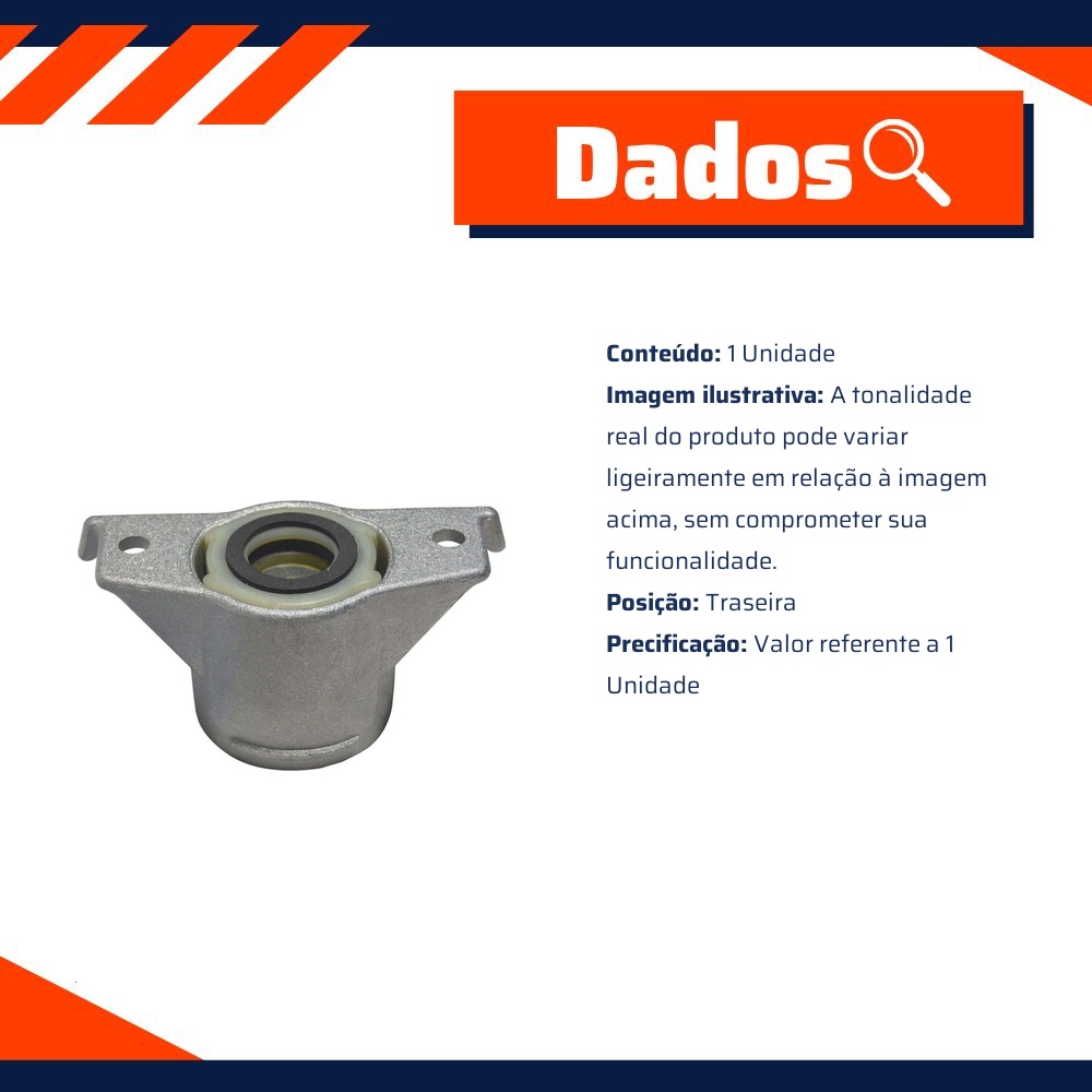 Coxim do Amortecedor Traseiro para Chevrolet Cruze - MetalSystem - 32068+MS