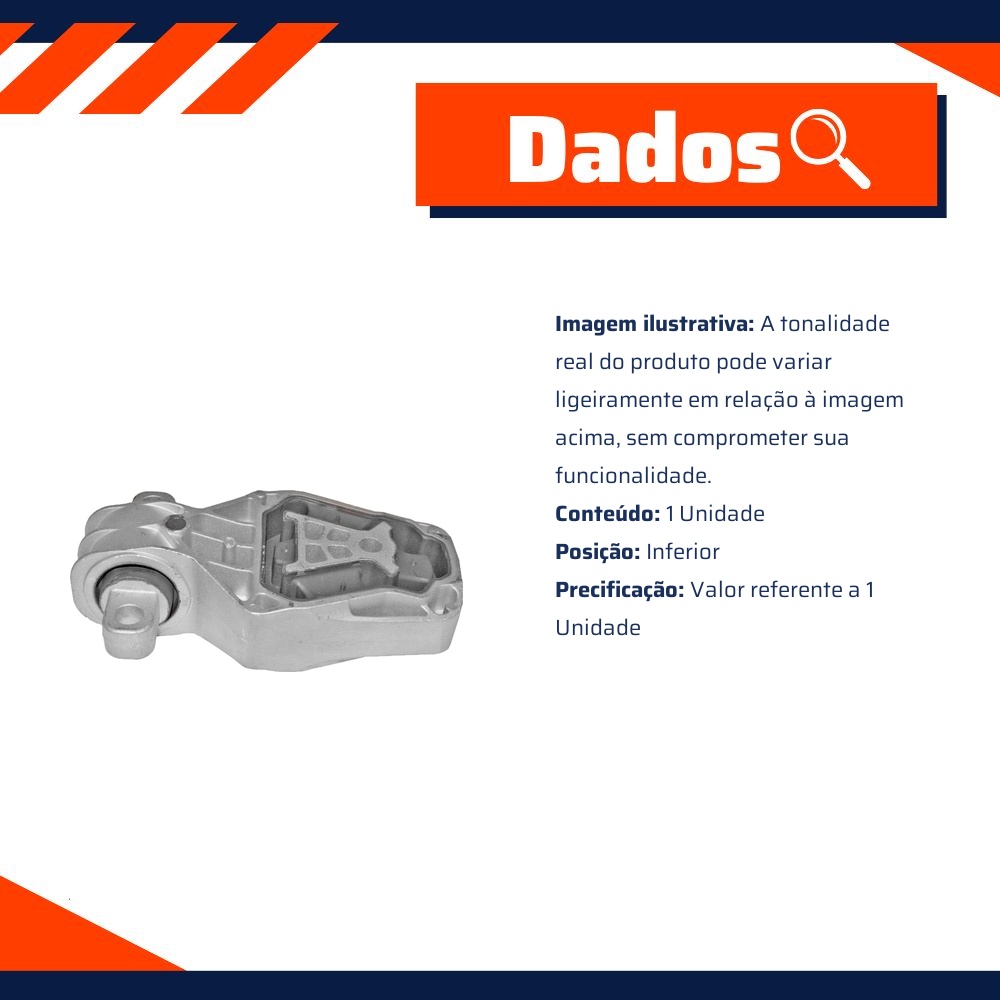 Coxim Inferior do Câmbio - Metalsystem - 35590+MS