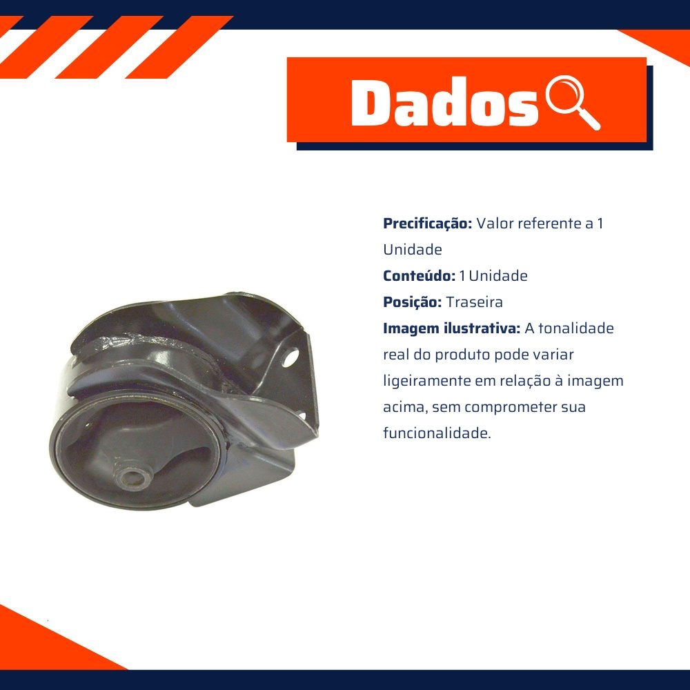Coxim Traseiro do Câmbio para Hyundai Tucson e KIA Sportage - MetalSystem - 35497+MS