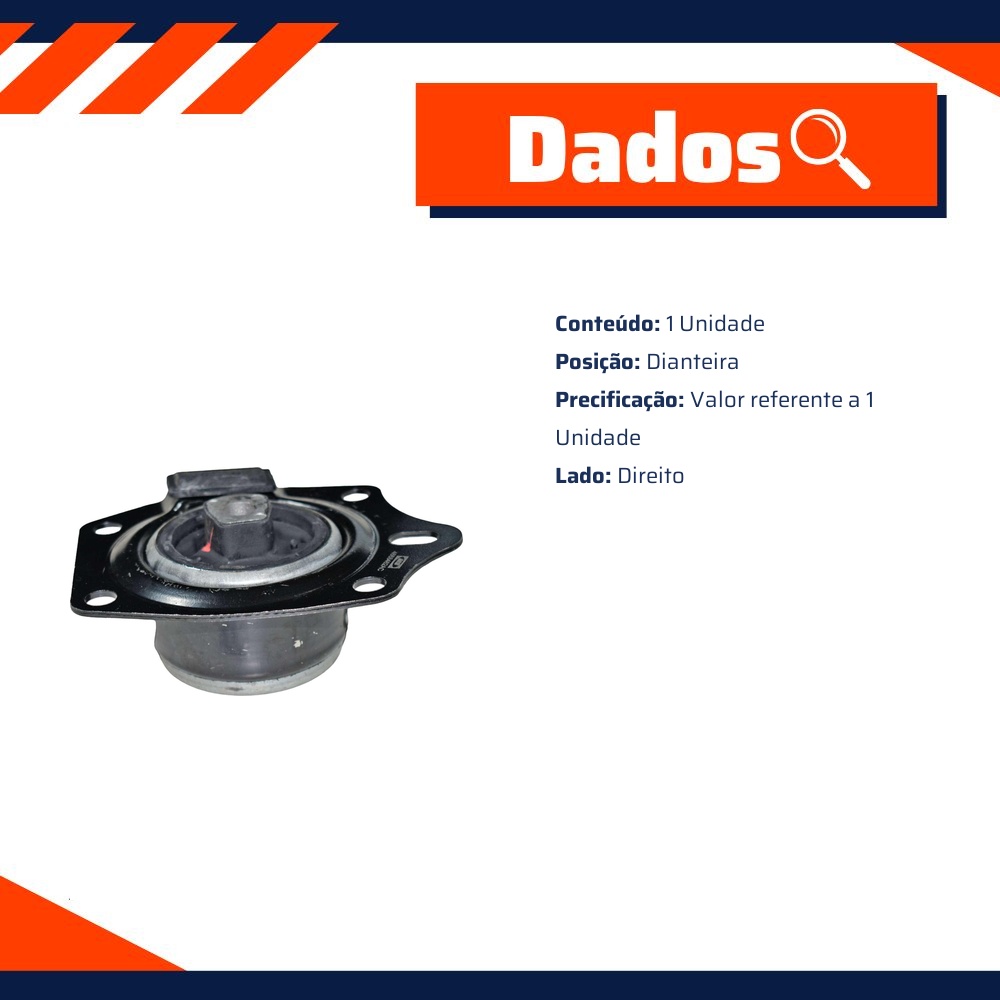 Coxim Dianteiro do Motor Lado Direito para Chrysler NEON e PT Cruiser - MetalSystem - 31650+MS