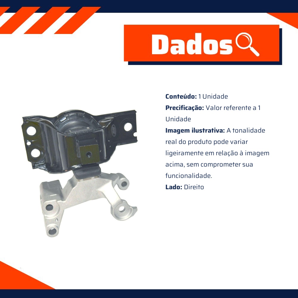 Coxim do Motor Lado Direito para Nissan Sentra - MetalSystem - 35431MS