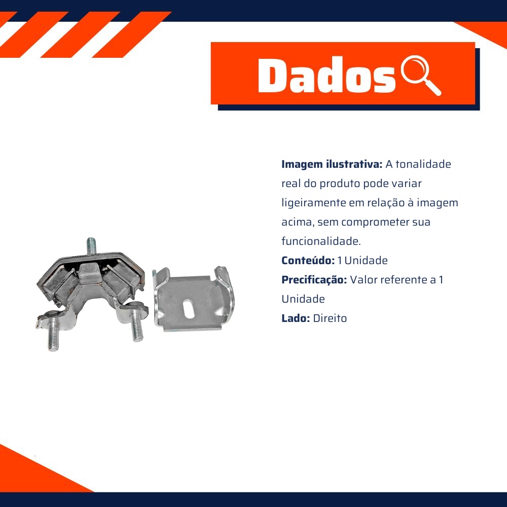 Coxim do Motor Lado Direito - Metalsystem - 30206+MS