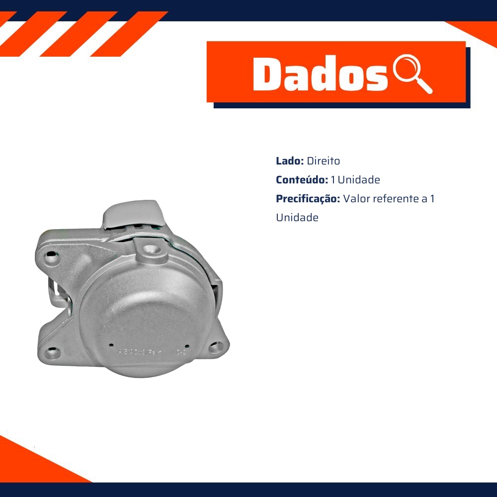 Coxim do Motor Lado Direito para Porsche Macan - MetalSystem - 31606D+MS