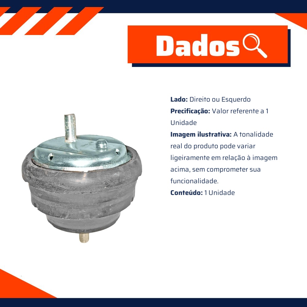 Coxim do Motor Lado Direito ou Esquerdo para BMW 325i e 328i - MetalSystem - 30655+MS