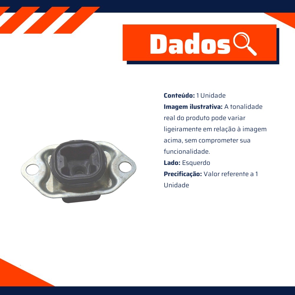 Coxim do Motor Lado Esquerdo para Renault Duster - MetalSystem - 30776MS