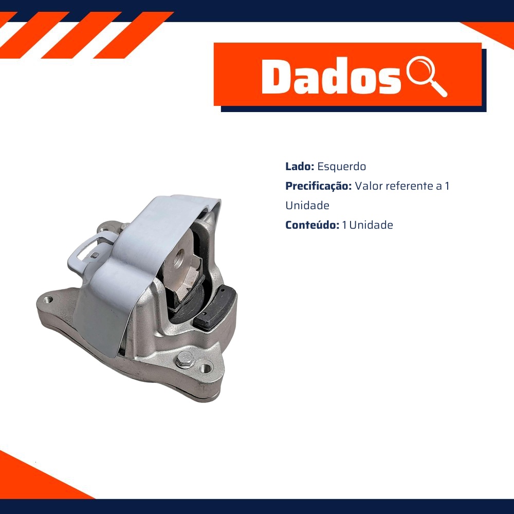 Coxim do Motor Lado Esquerdo para Porsche Macan - MetalSystem - 31606+MS
