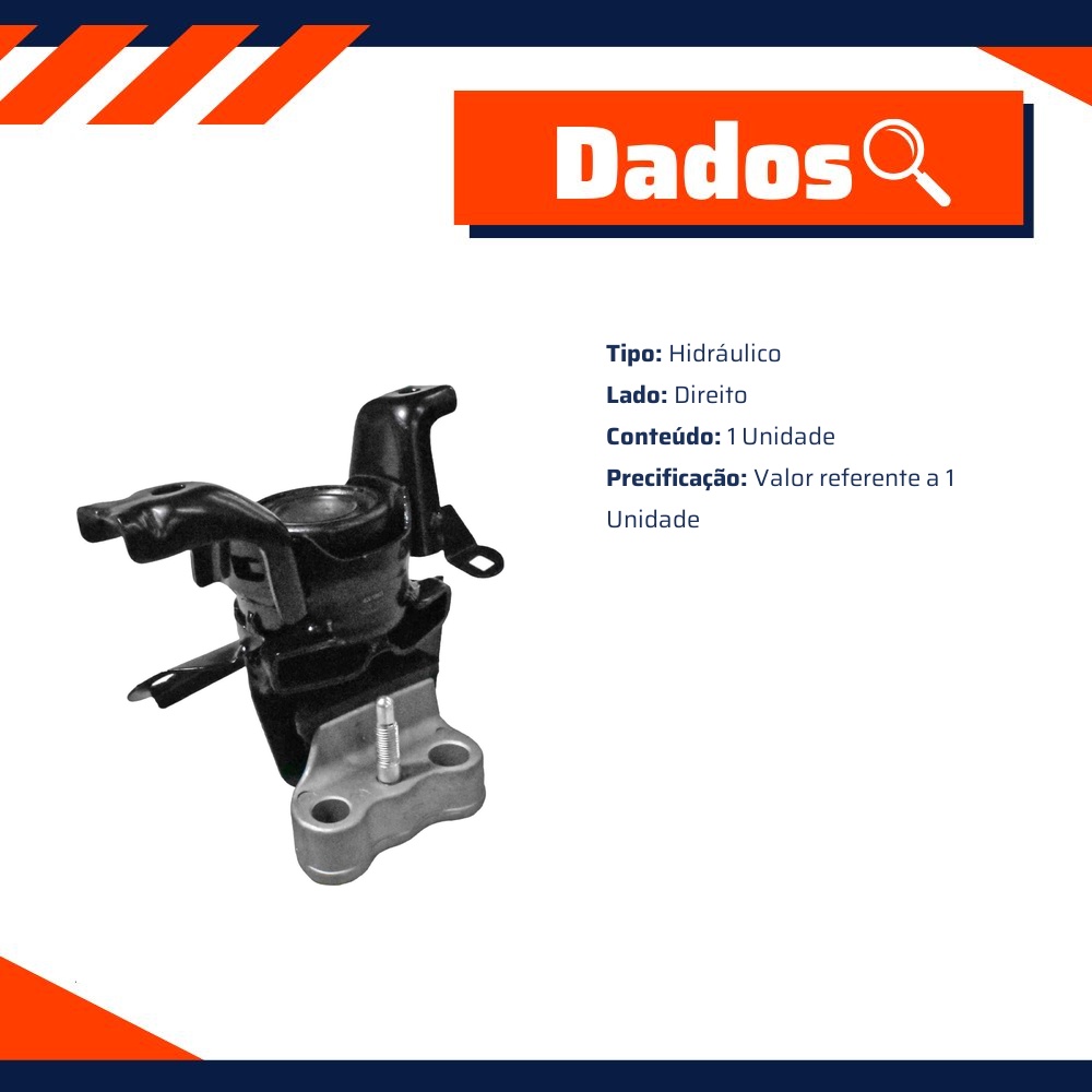 Coxim Hidráulico do Motor Lado Direito para Toyota Corolla - MetalSystem - 30937+MS
