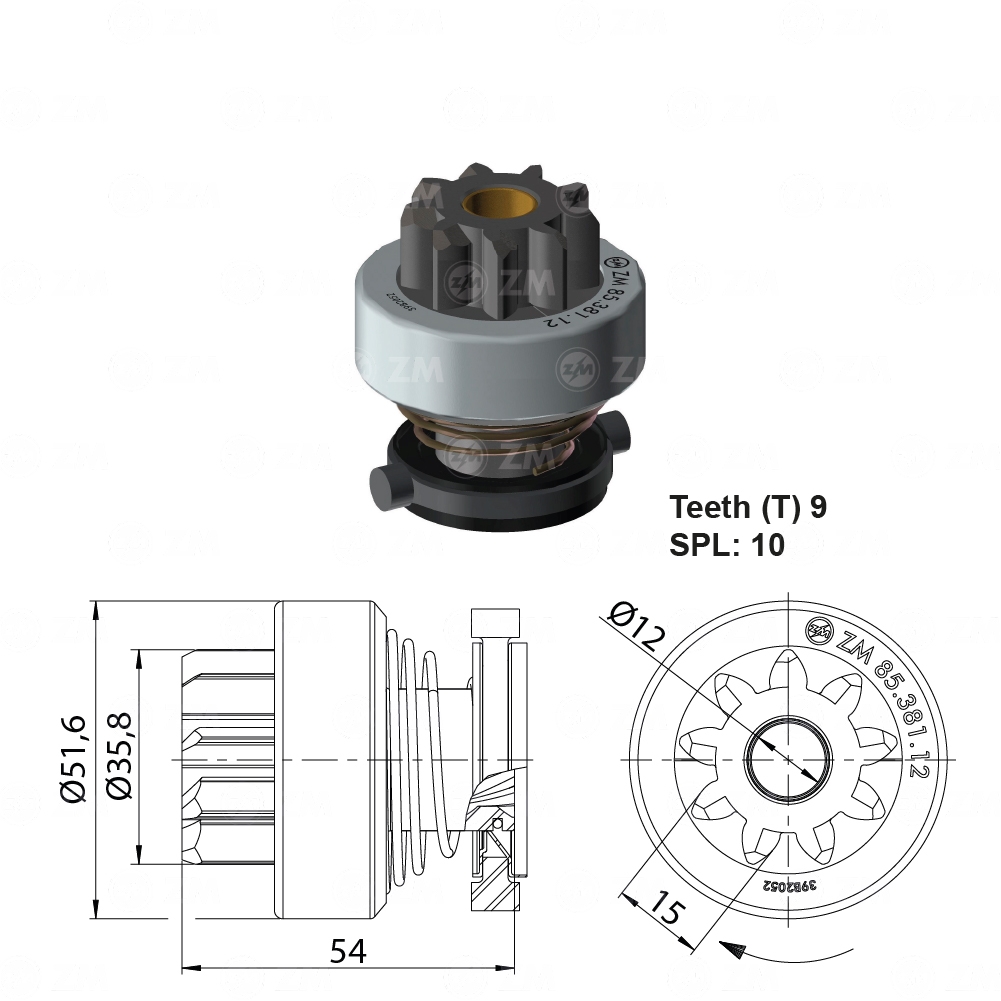 Impulsor de Partida - ZM - 85.381.12