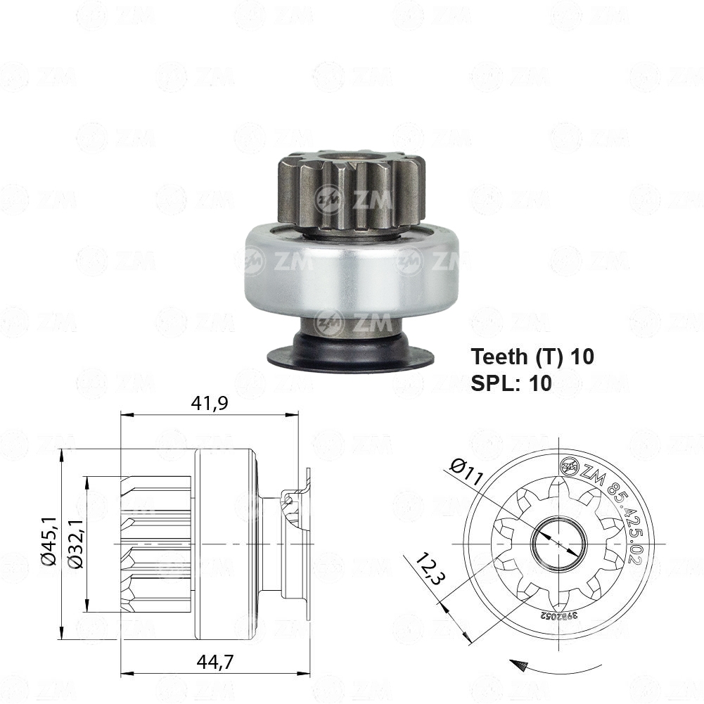Impulsor de Partida para Toyota Hilux - ZM - 85.425.02