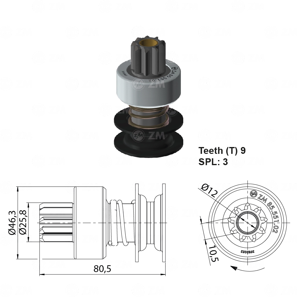 Impulsor de Partida - ZM - 85.551.02