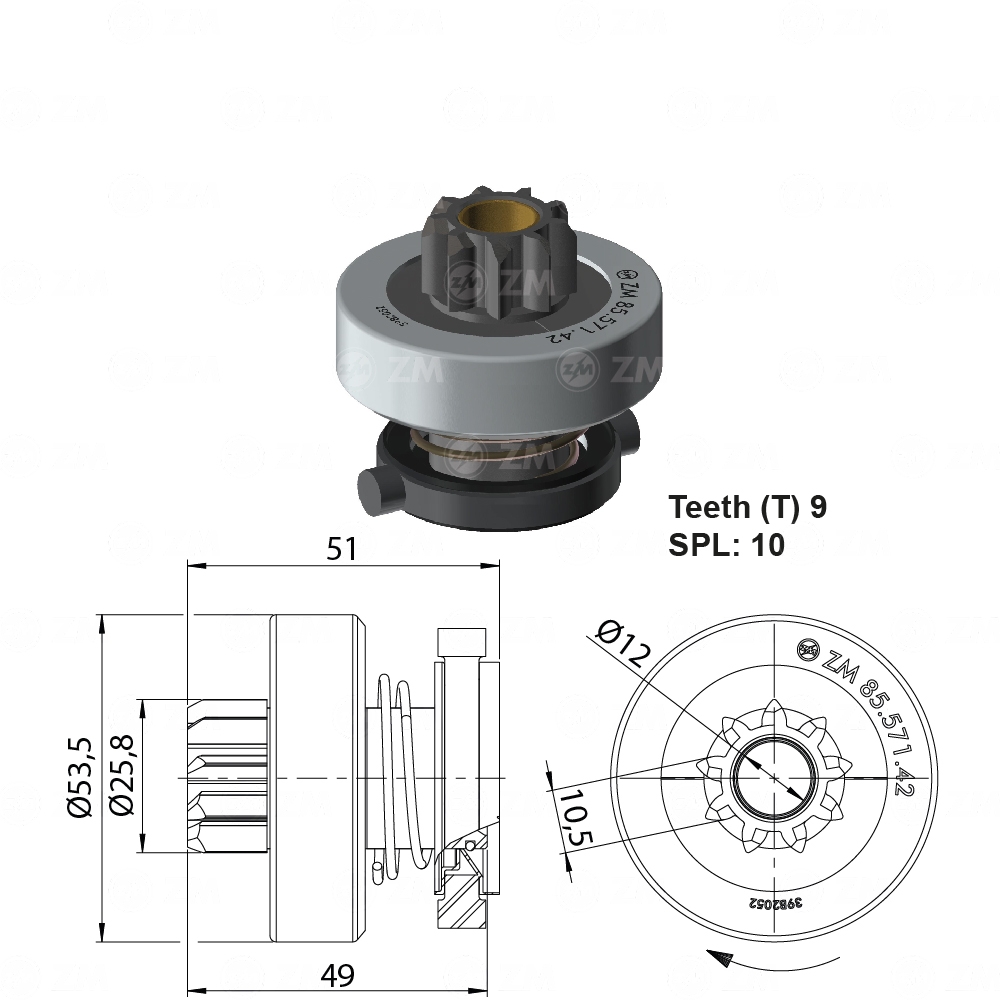 Impulsor de Partida - ZM - 85.571.42