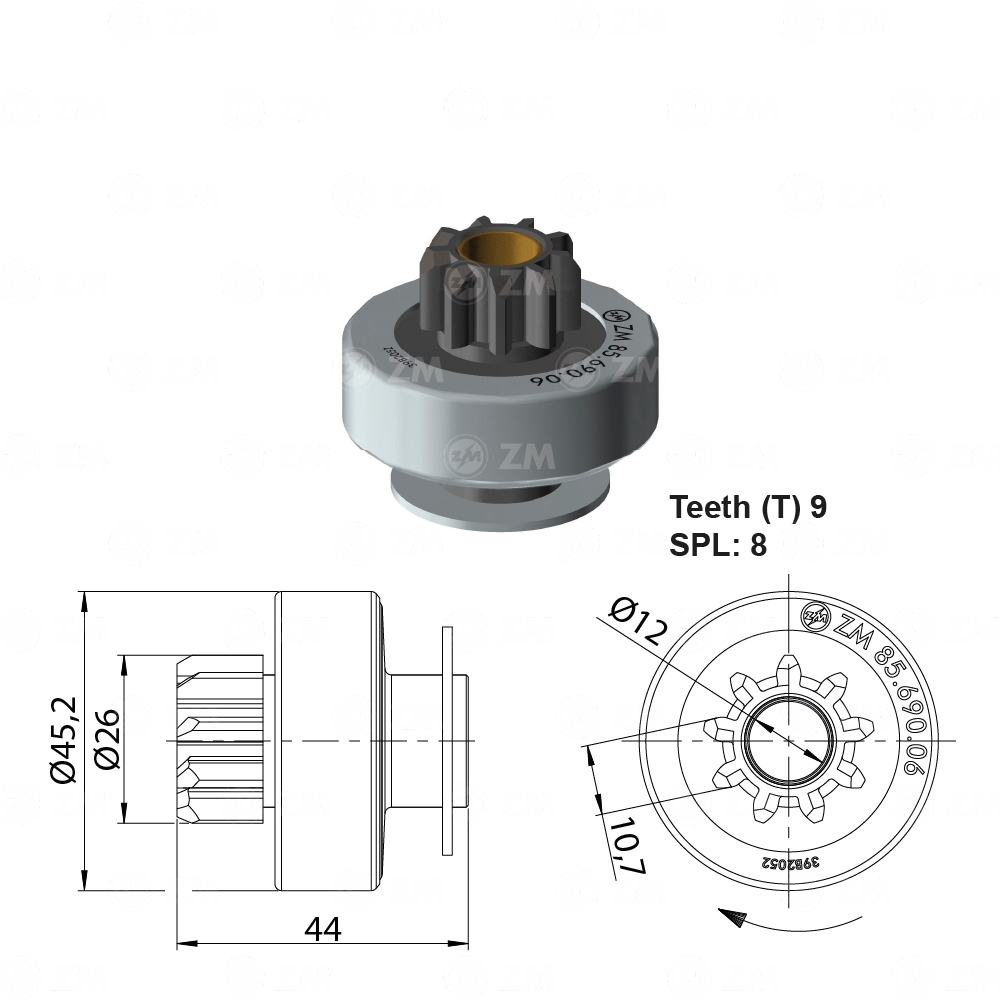 Impulsor de Partida para Chery Tiggo - ZM - 85.690.06