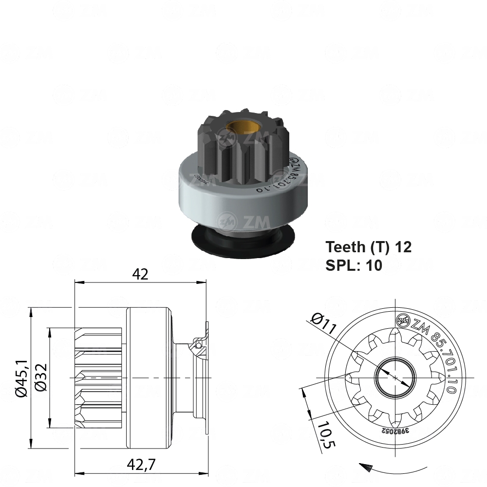 Impulsor de Partida - ZM - 85.701.10