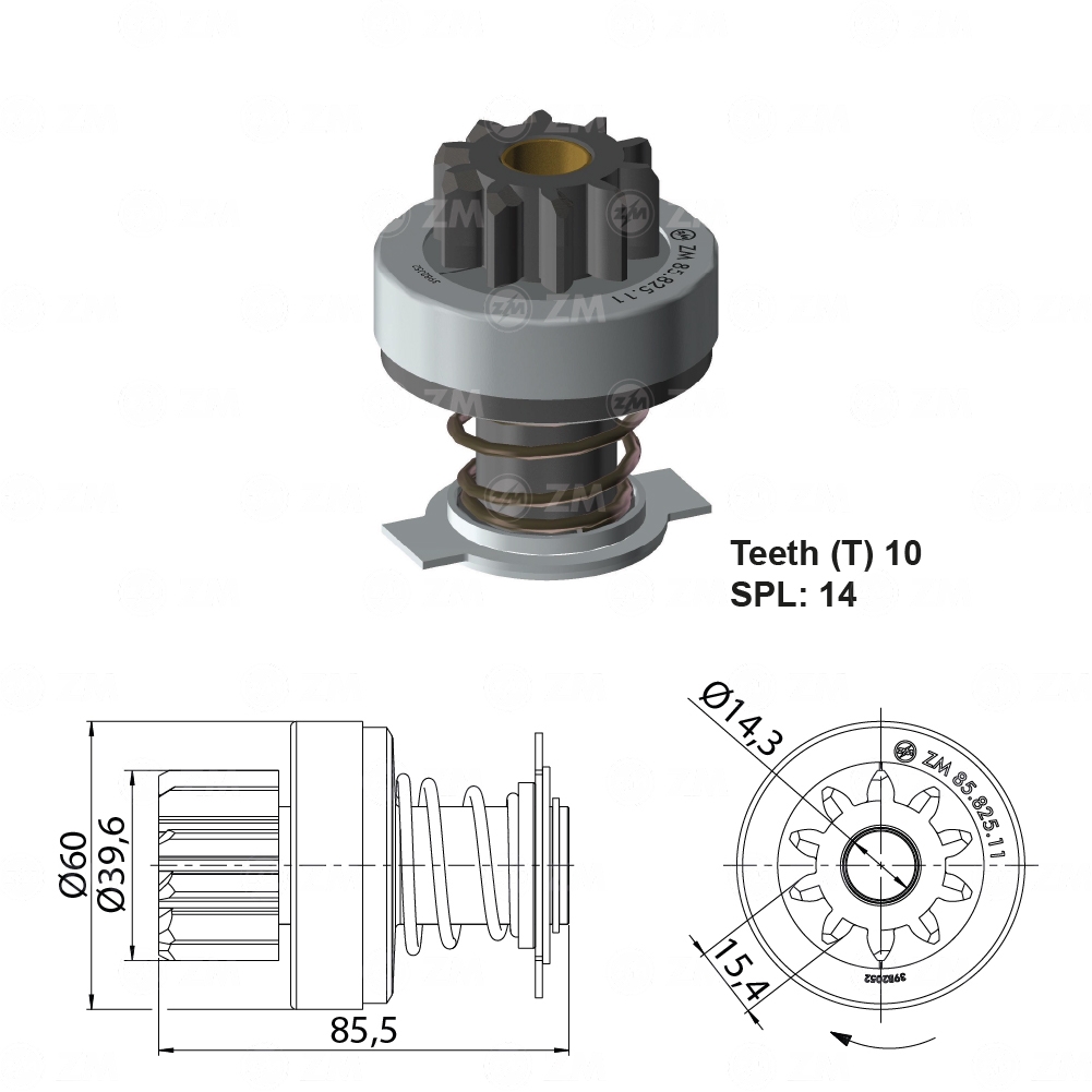 Impulsor de Partida - ZM - 85.825.11