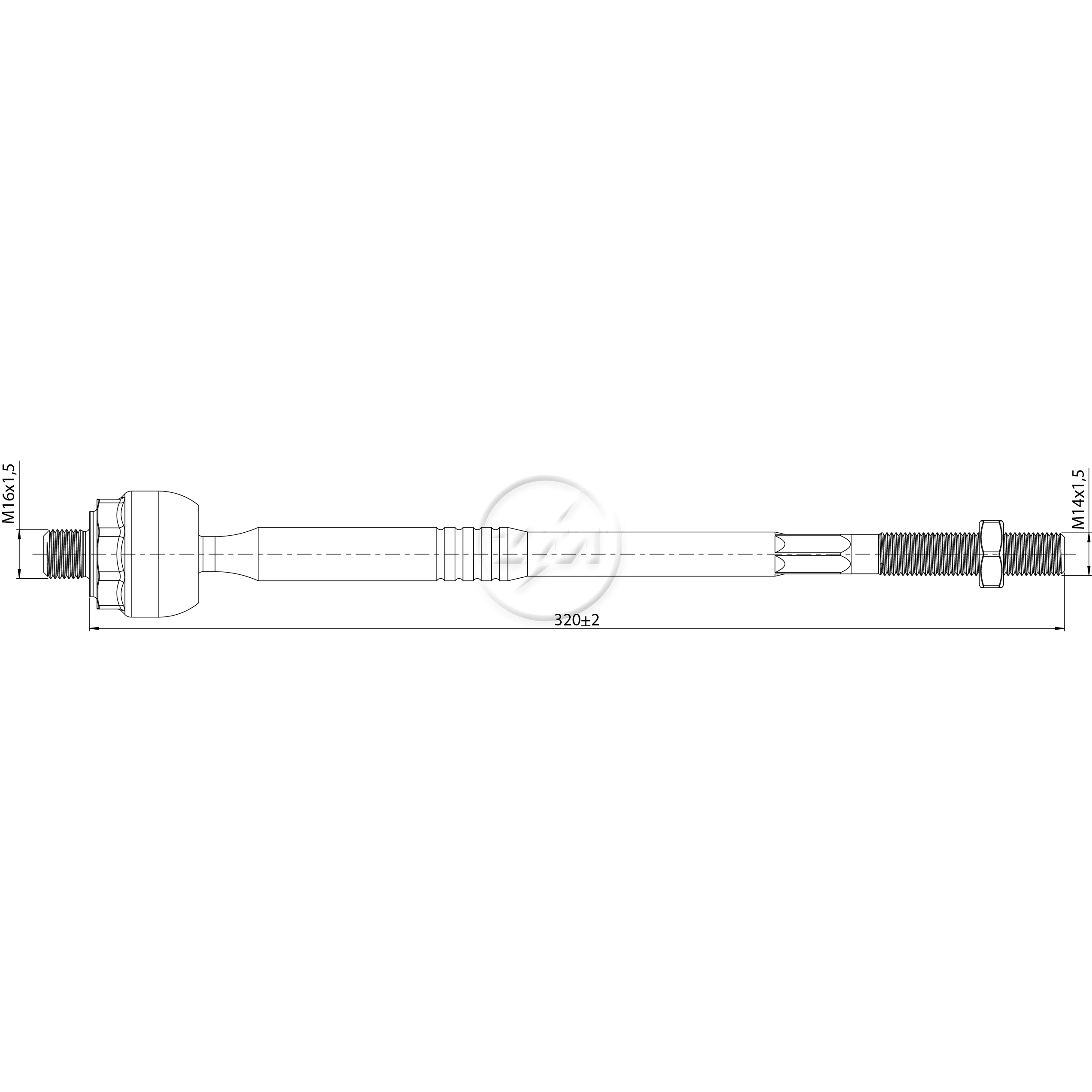 Terminal Axial Direito ou Esquerdo para Chevrolet S10 e Trailblazer - ZM - 170.214.05