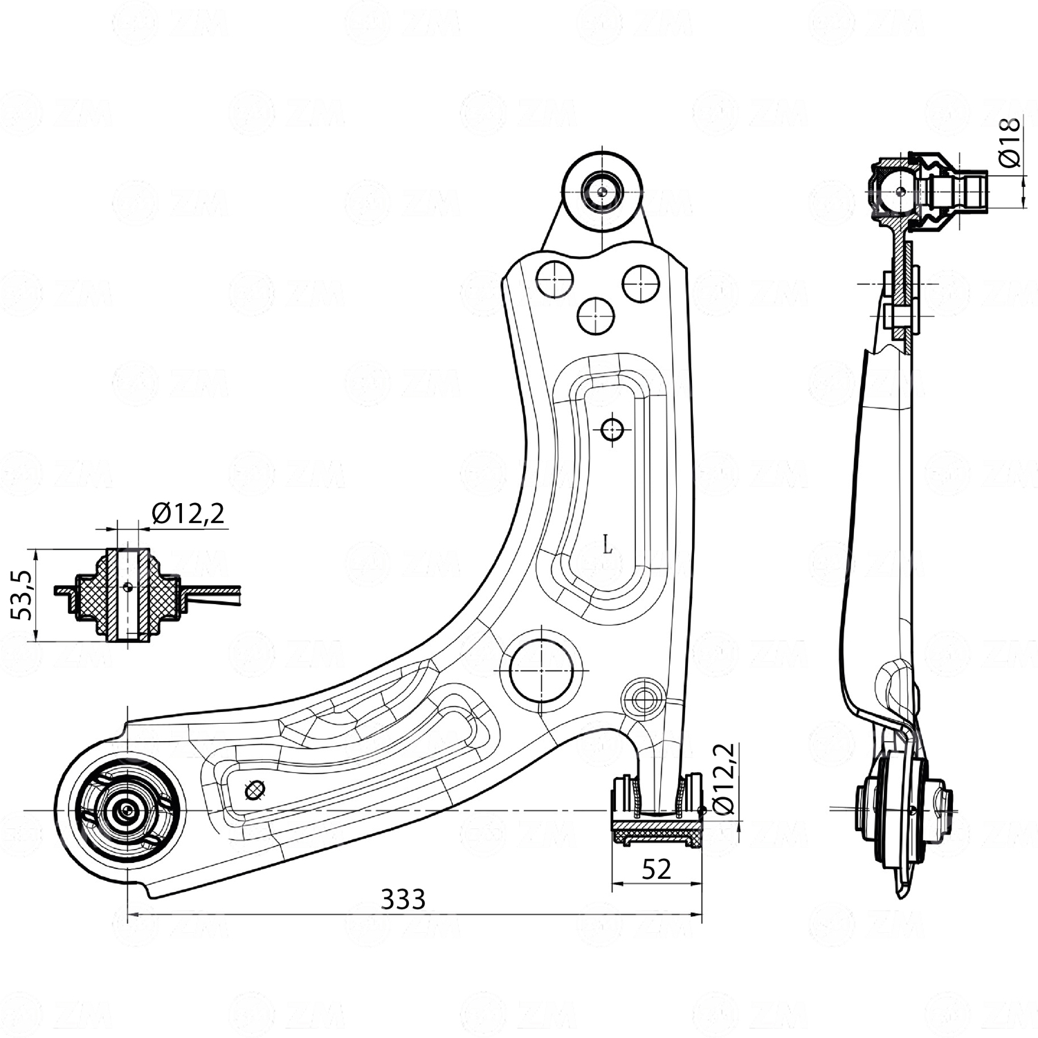 Bandeja de Suspensão para Fiat Fastback e Pulse - ZM - 570.140.99