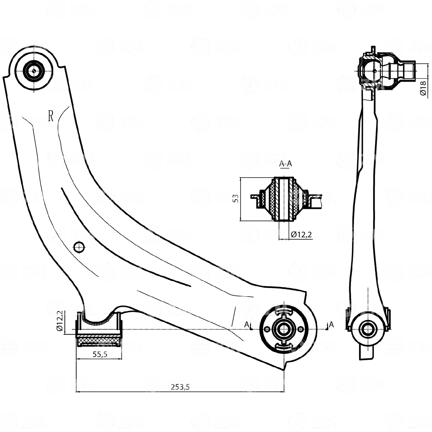 Bandeja de Suspensão para Nissan Grand Livina e Livina - ZM - 570.660.12